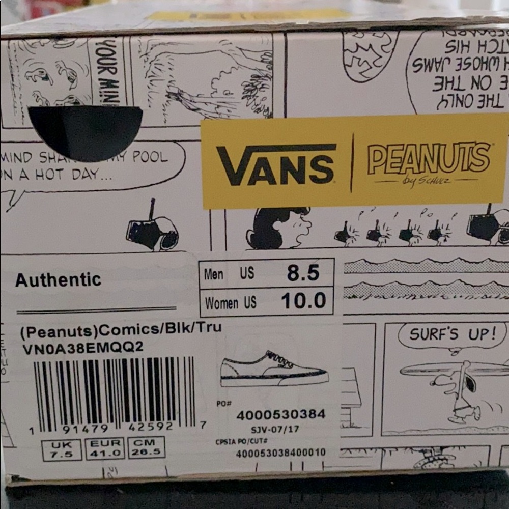 Vans authentic (Peanuts) comics black/true white
